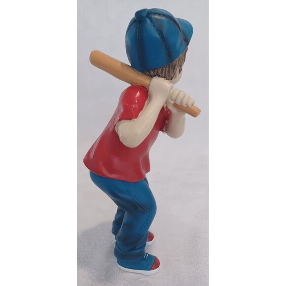 DECORATIVE BASEBALL BOY SCULPTURE FIGURES CATCHER~BATTER~PITCHER - Picture 9 of 15